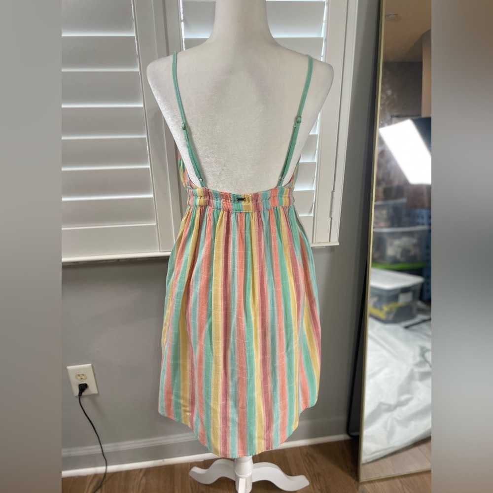 O’Neill Kenzie Striped Summer Sun Dress Women’s Size M Coastal Beach Surfer Girl - Picture 3 of 16